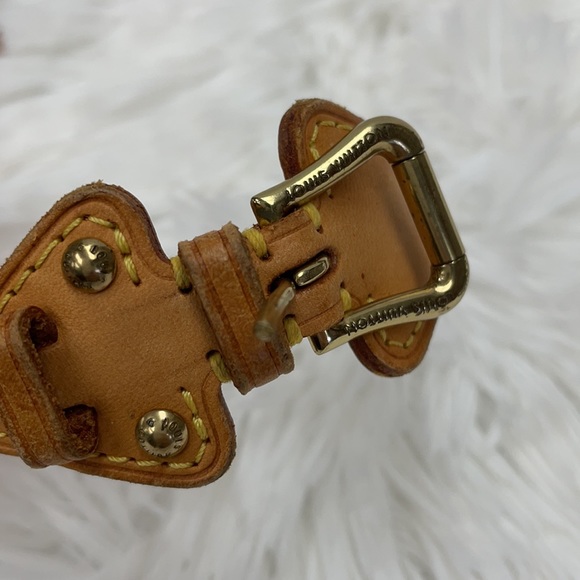 LOUIS VUITTON THEDA BANGLE LEATHER MULTI MI0024 7" - Picture 10 of 12